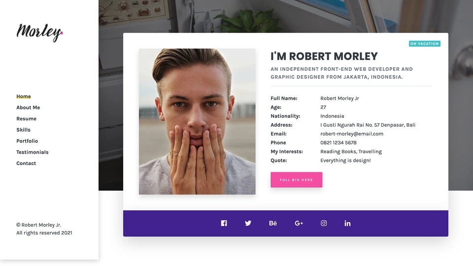 Morley - Creative Resume/CV Template