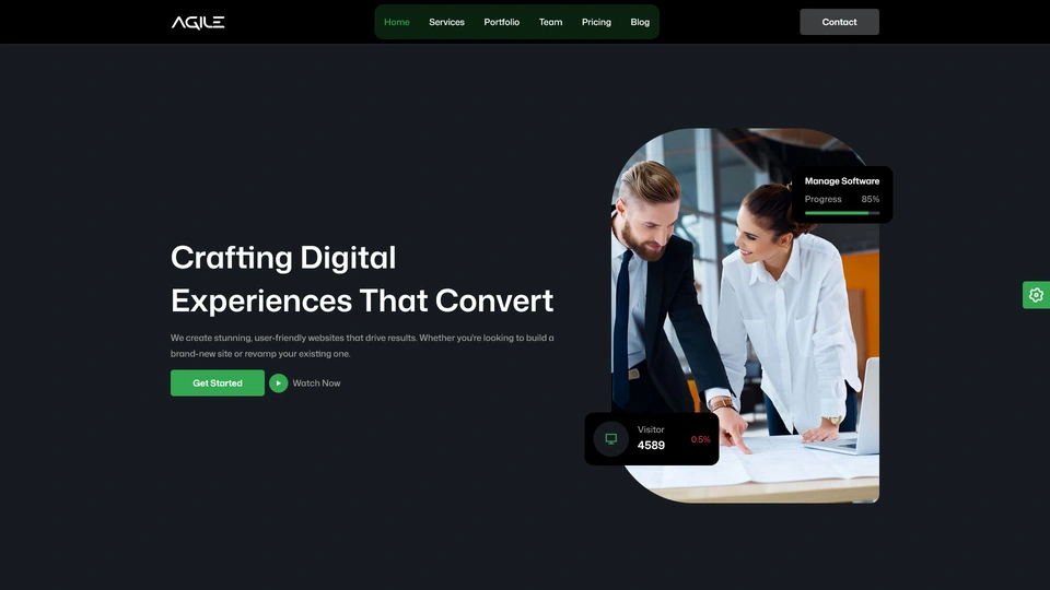 Agile - Startup Agency and SaaS Landing Page Template + LTR & RTL + Light & Dark