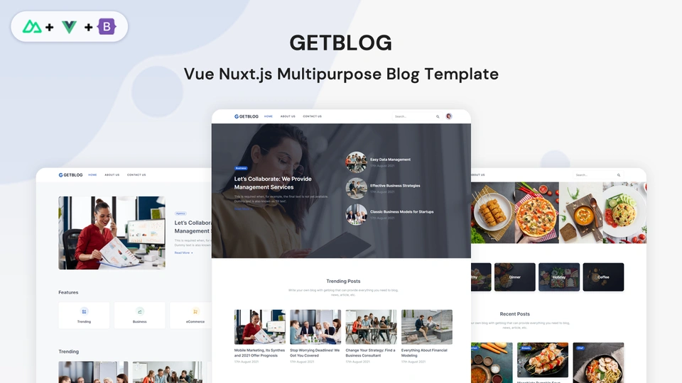 Getblog - Nuxt Multipurpose & Minimal Blog Template