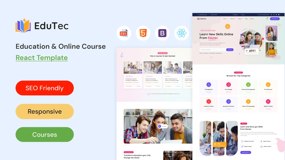 Edutec - Education & Online Course React Template