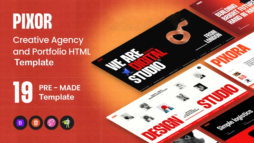 Pixor - Creative Agency & Portfolio HTML Template