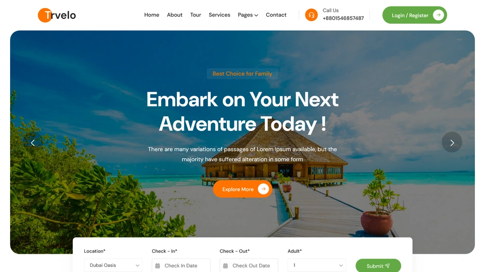 Trvelo - Tour & Travel Agency Booking Laravel Template
