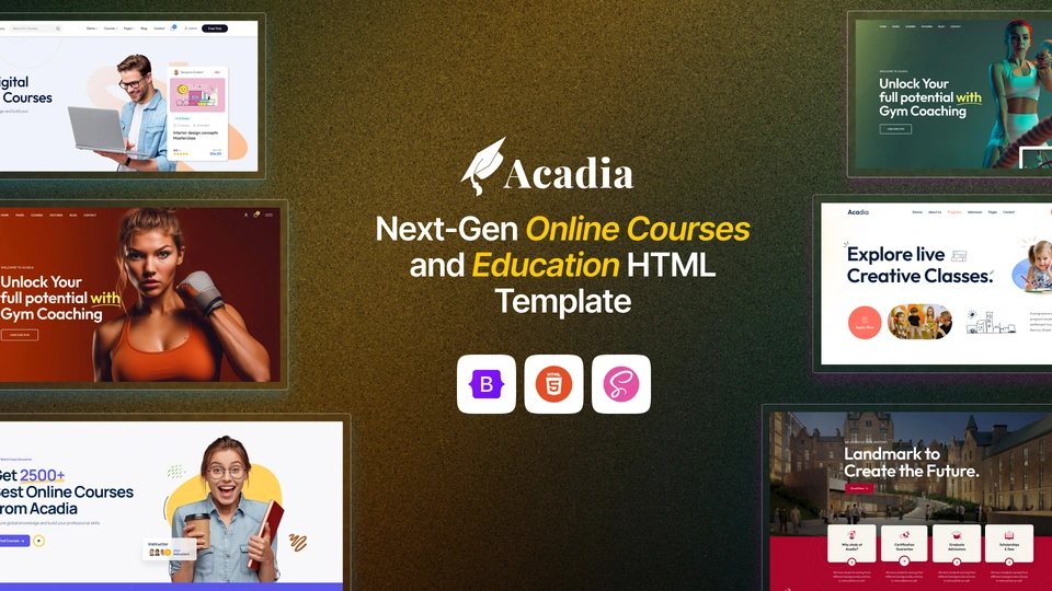 Acadia - Online Courses & Education Template