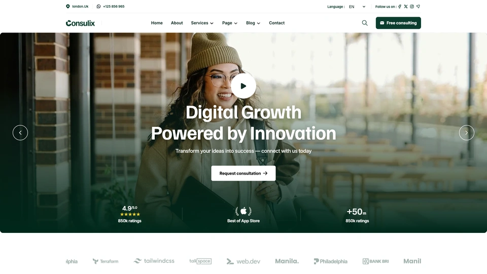 Consulix - Business and Consulting WordPress Theme