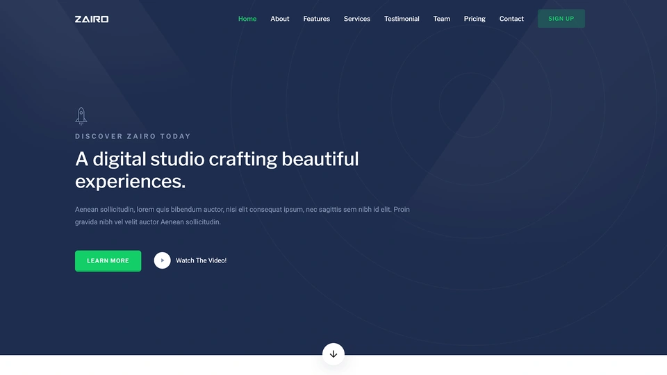 Zairo - Bootstrap 5 Landing Page Template