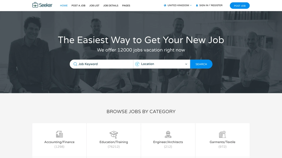 Seeker - Job Board HTML Template