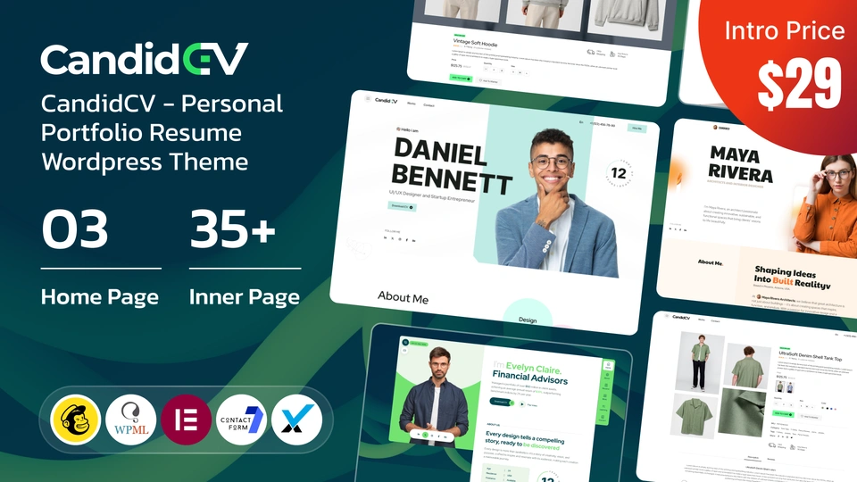 CandidCV - Personal Portfolio, CV & Resume WordPress Theme