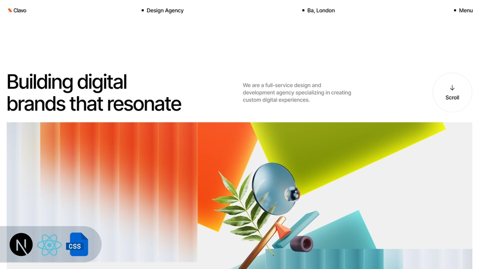 Clavo - Next.js 16 Creative & Design-Agency Template