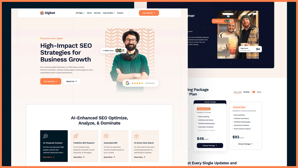 Digiket - Digital Marketing & SEO Agency Framer Template