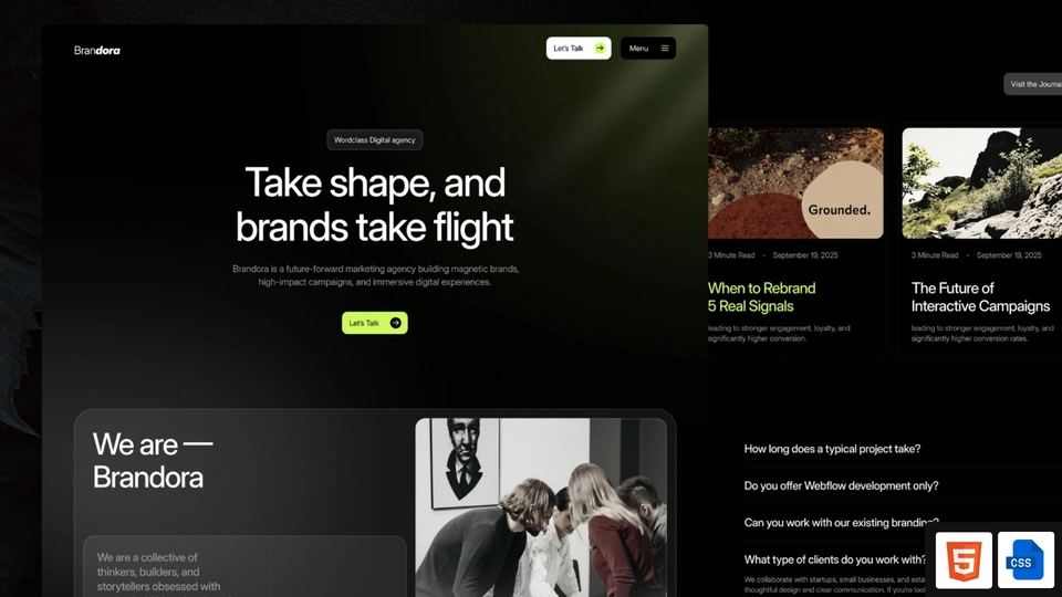 Brandora - Creative Marketing Agency HTML Template