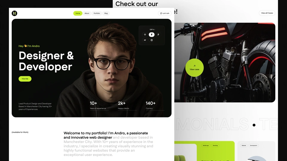 Portox - Personal Portfolio & Agency Framer & Figma Website Template