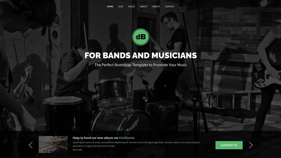 Decibel - Band and Musician HTML Template