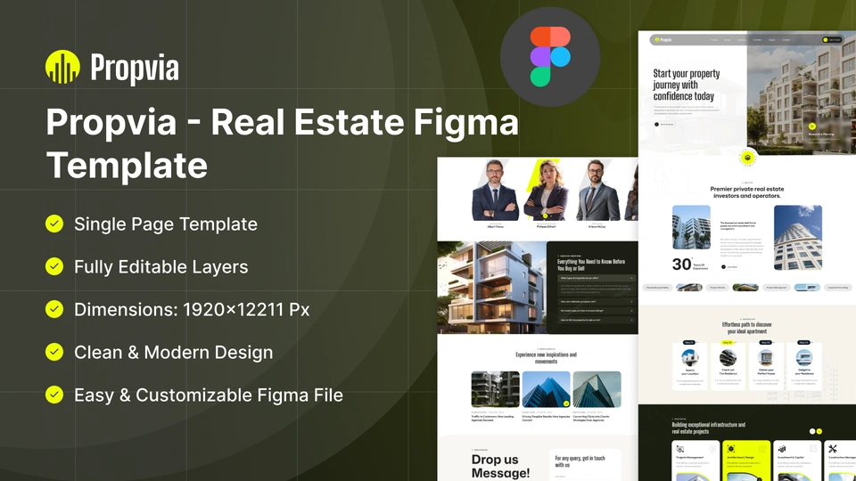 Propvia - Real Estate & Estate Agency Figma Template