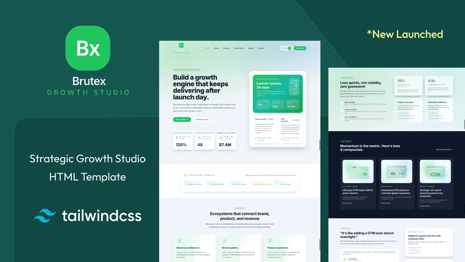 Brutex - Modern Business Tailwind CSS Template