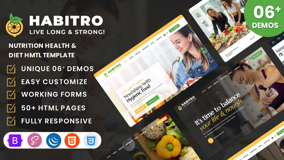 Habitro - Nutrition Health and Diet HTML Template