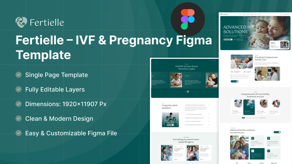Fertielle - IVF & Pregnancy Care Clinic Figma Template