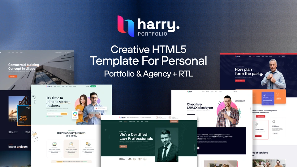 Harry - Creative HTML5 Template for Personal Portfolio & Agency