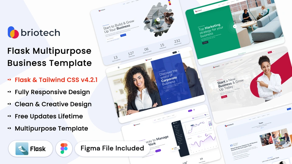 BrioTech - Flask Multipurpose Business Website Template