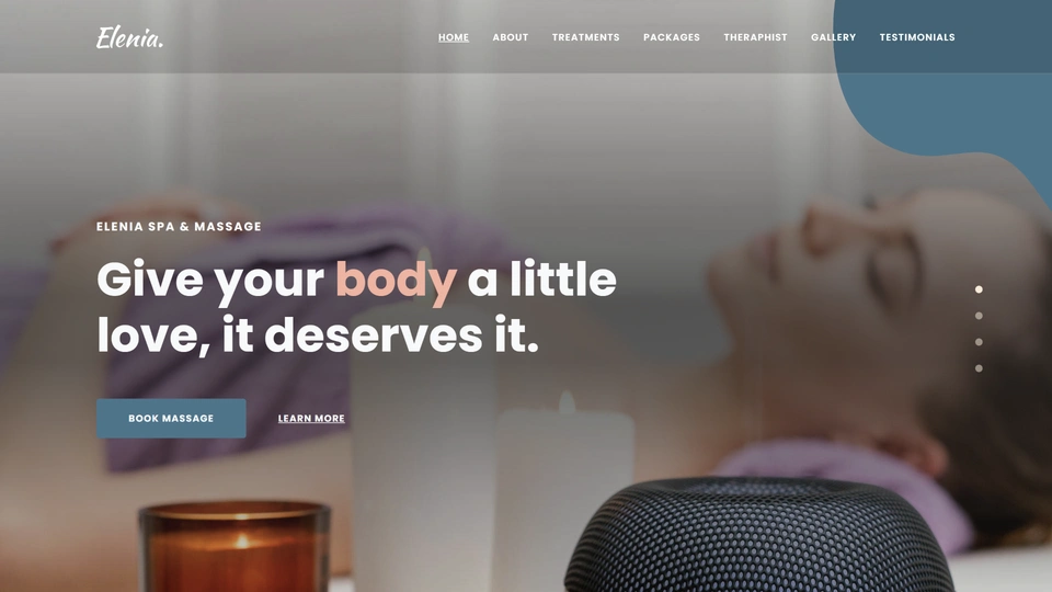 Elenia - One Page Spa & Beauty Template