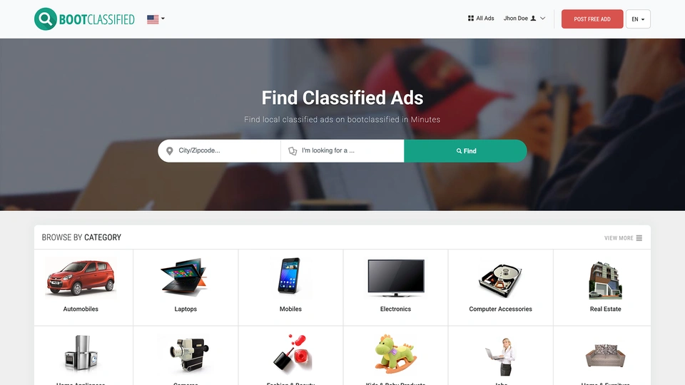 Bootstrap Classified Template Website Templates WrapBootstrap