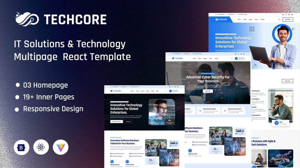 TechCore - IT Solutions & Technology Multipage React Template