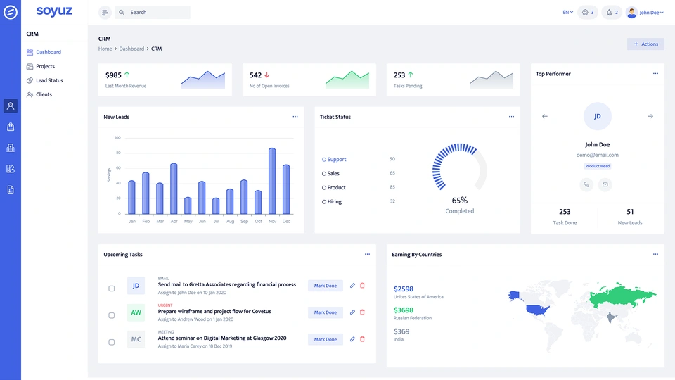 Soyuz - Bootstrap & Laravel Admin Template