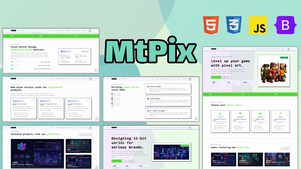 MtPix - Pixel Art Studio Template