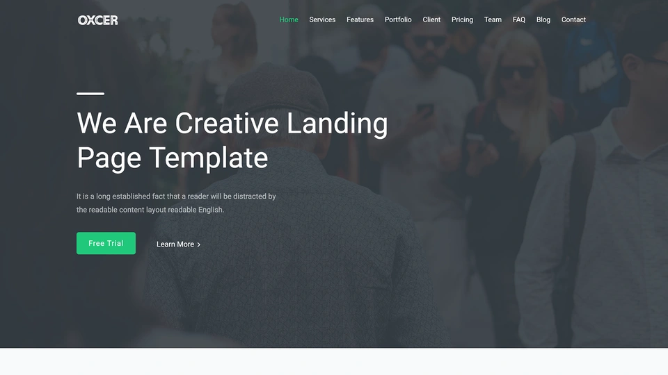 Oxcer - Multipurpose Landing Page Template