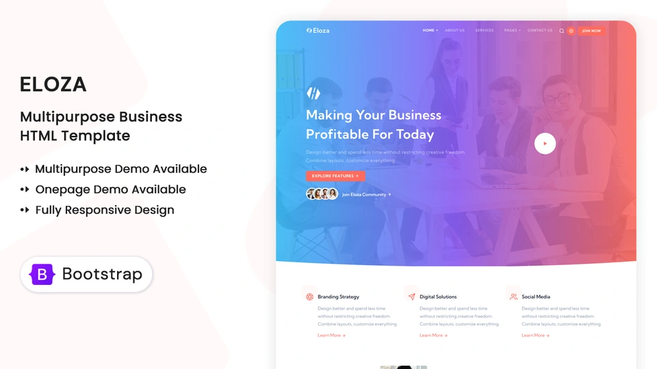 Eloza - Multipurpose Business & Corporate HTML Template