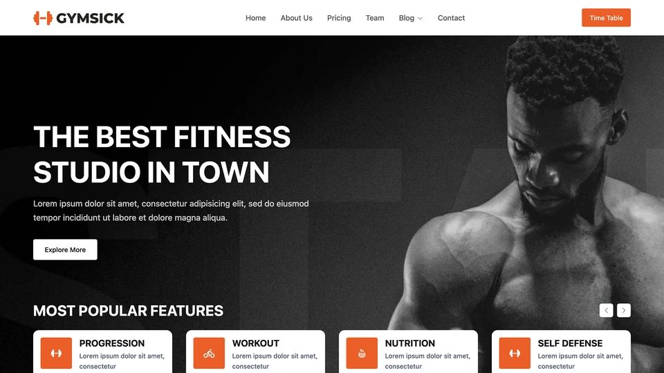 Gymsick - Fitness and Gym Template