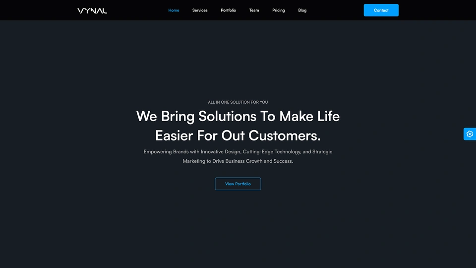 Vynal - Landing Page Templates + LTR & RTL + Light & Dark