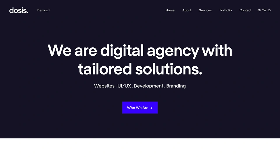 Dosis - Minimal Agency & Personal Portfolio
