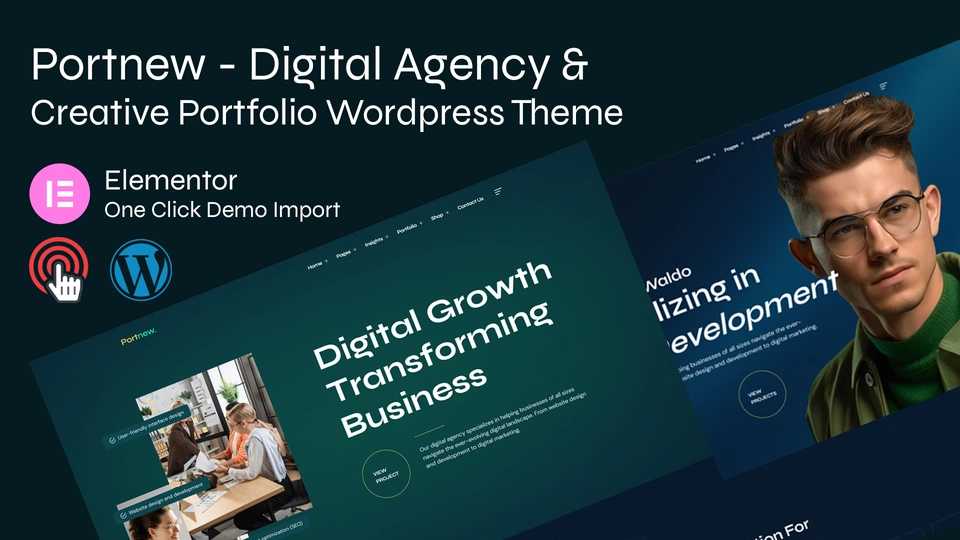 Portnew - Digital Agency & Portfolio WordPress Theme