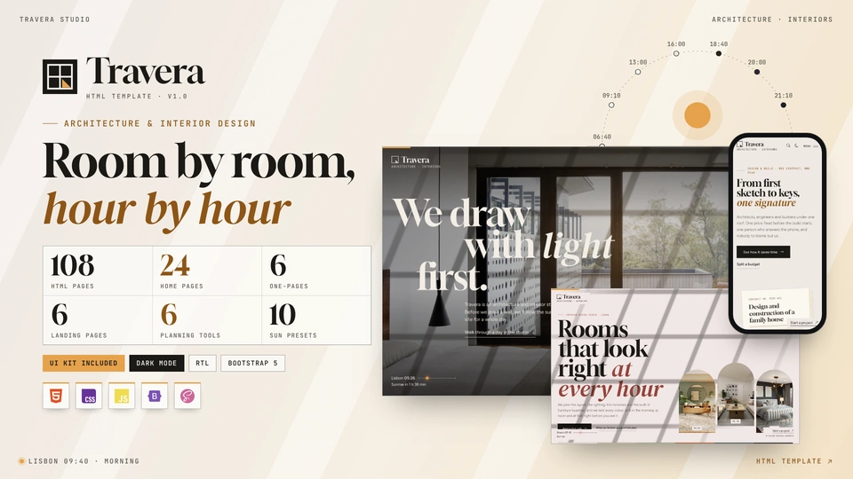 Travera - Architecture & Interior Design HTML Template