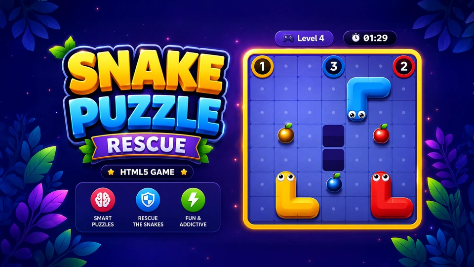 Snake Puzzle Rescue - HTML5 Puzzle Game