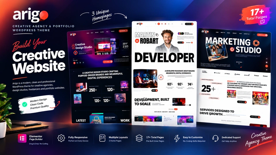 Arigo - Creative Agency & Portfolio WordPress Theme