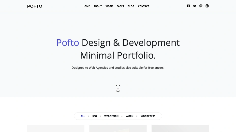 Pofto - Design & Development Minimal Portfolio Template