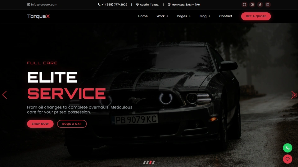 TorqueX - Automotive Directory, Dealership and Booking HTML Template