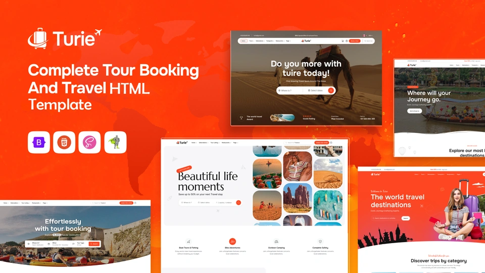 Turie - Travel & Tour Booking HTML Template