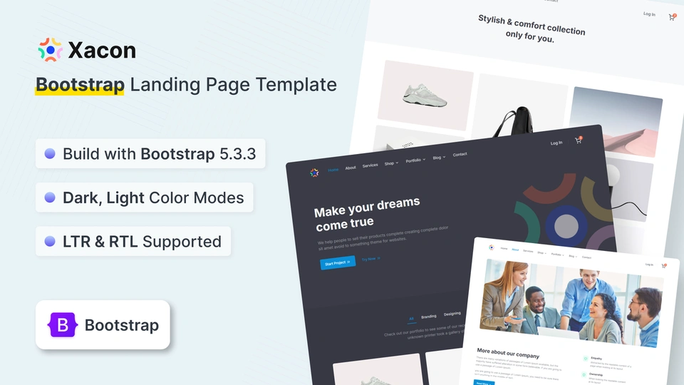 Xacon - Minimal HTML Business & Creative Template