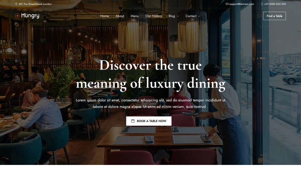 Hungry - Restaurant and Cafe Template