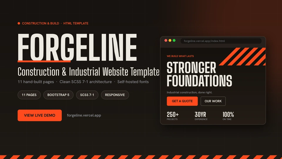 Forgeline - Construction & Building Company Template