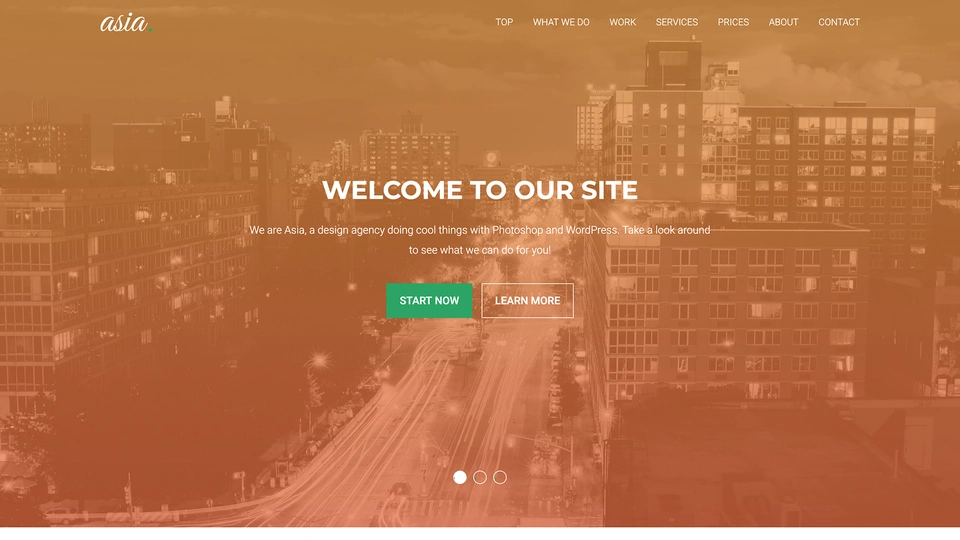 Asia - Design Agency & Creative Studio One Page Portfolio Template