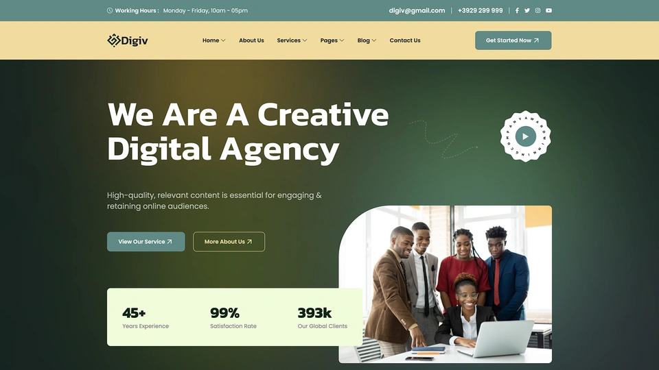 Digiv - Digital Marketing Agency React JS Template