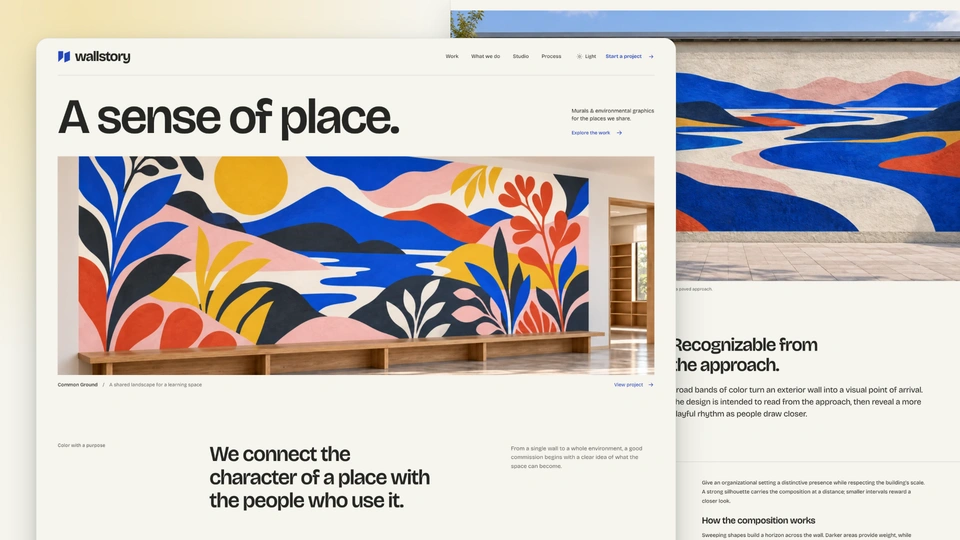 Wallstory - Mural and Environmental Graphics HTML Website Template