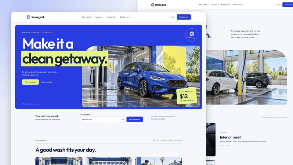 Rinsegrid - Car Wash and Detailing HTML Website Template