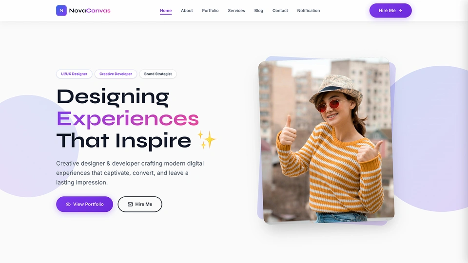 NovaCanvas - Creative Portfolio HTML Template for Designers and Agencies