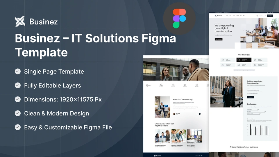 Businez - IT Solutions & Business Services Figma Template