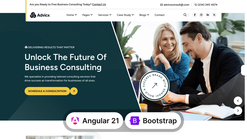 Advicx - Angular Business Consulting Template