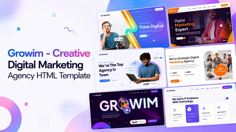 Growim - Digital Marketing & Creative Agency HTML Template